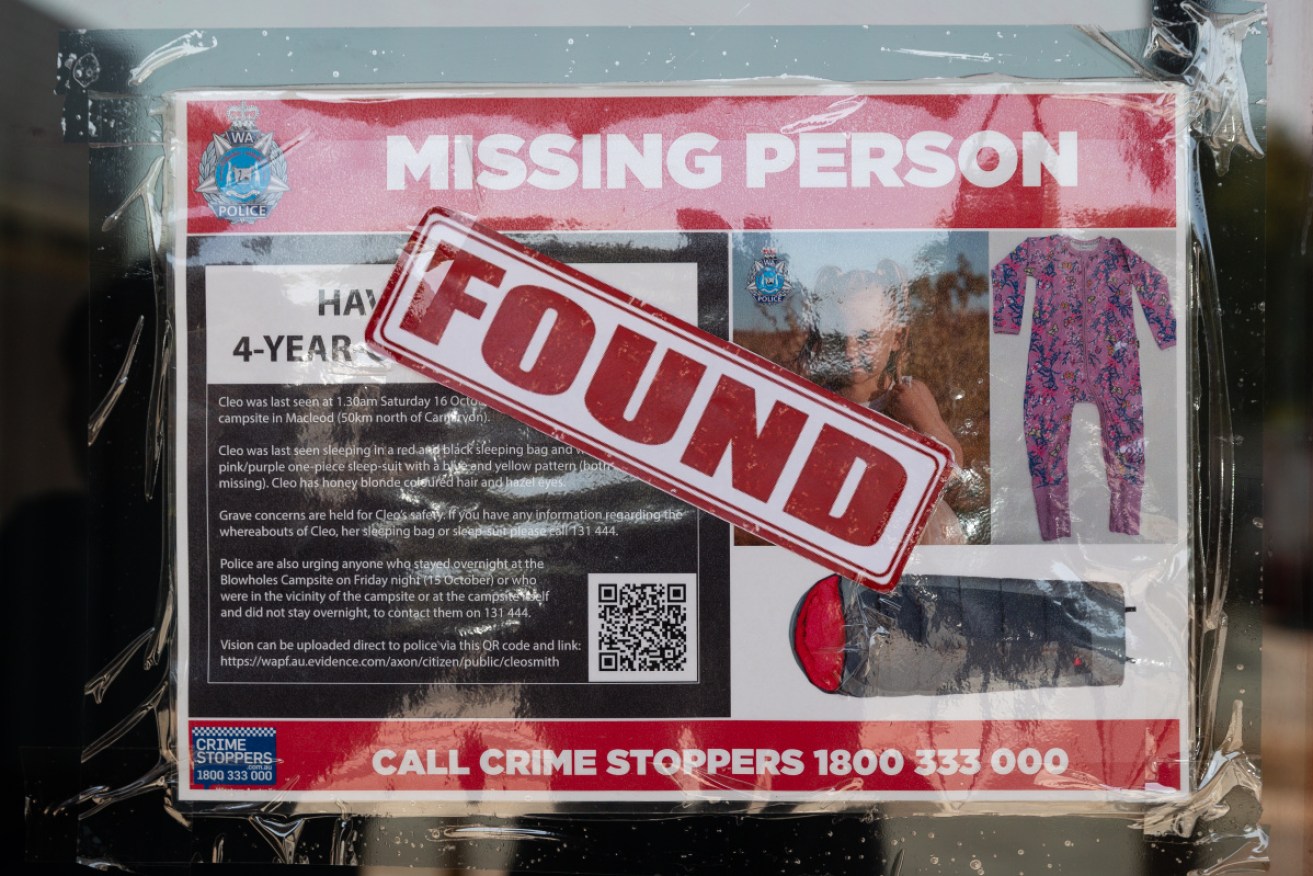 Cleo Smith has been found – now police want to know why she was allegedly snatched from her tent.  