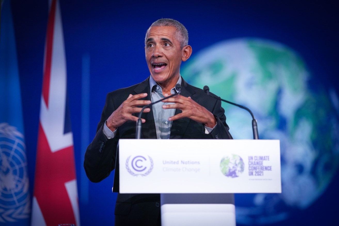 Former US president Barack Obama has criticised Russia and China for not attending the COP26 talks.