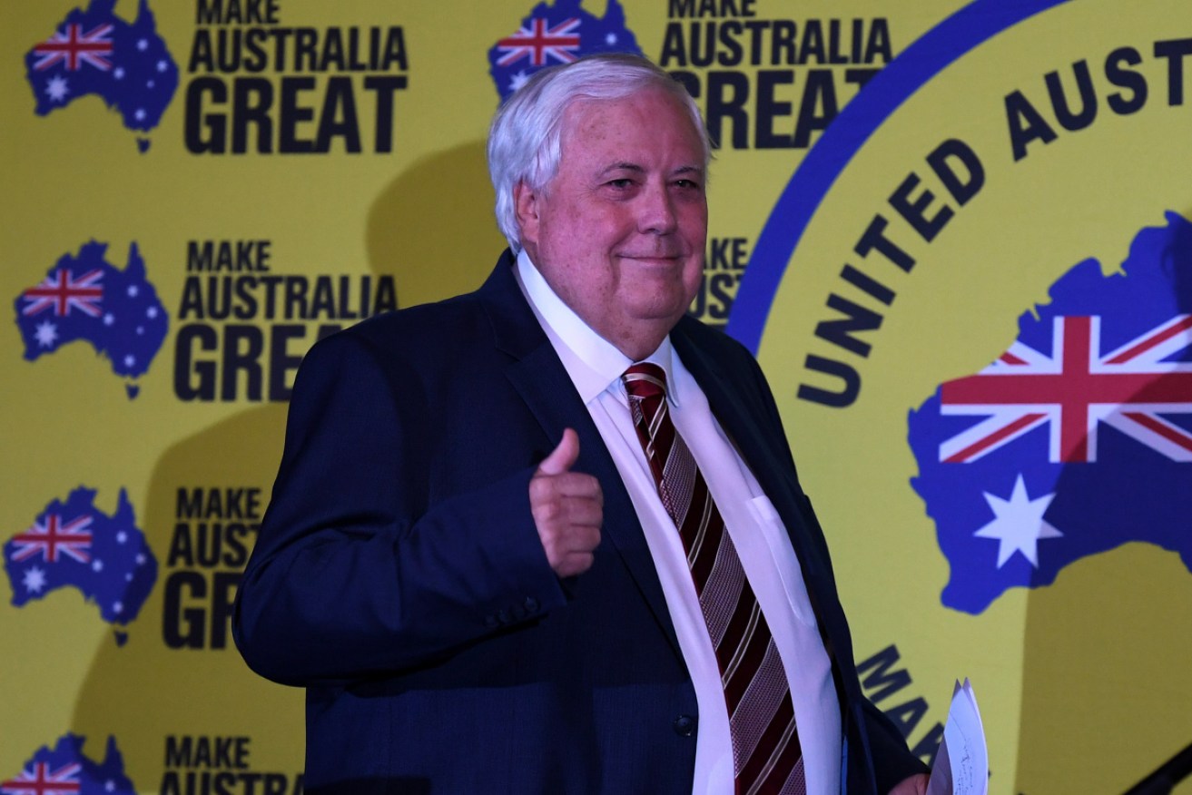 Clive Palmer's UAP is spending millions on YouTube and other ads.
