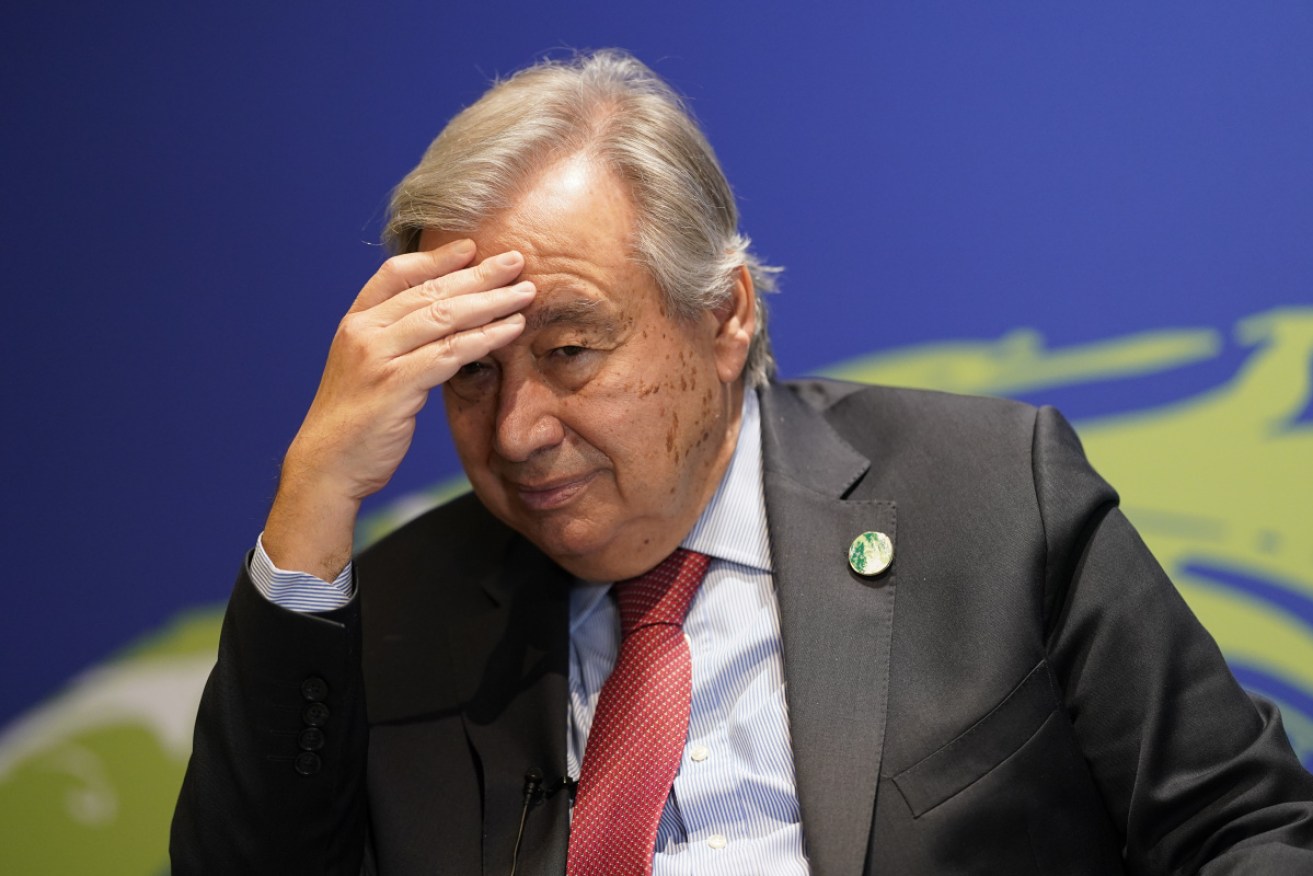 UN Secretary-General Antonio Guterres says ambitious emissions goals probably will not be agreed. 
