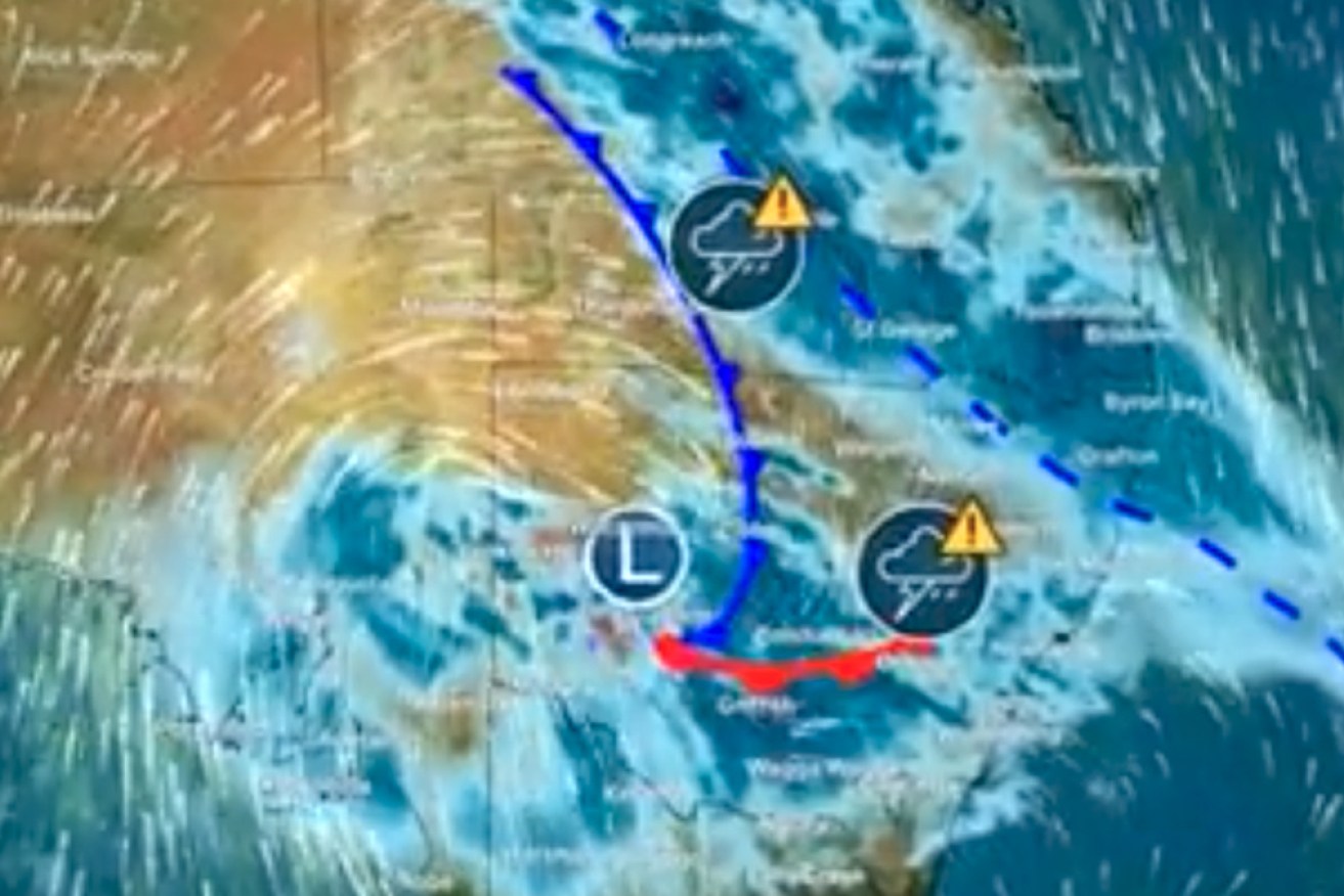 Wild storms hit NSW and Queensland, with more on the way for areas further south on Friday.