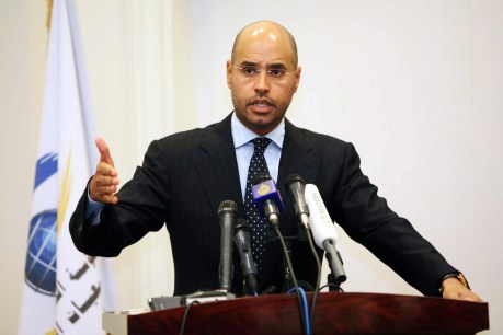 Son of late dictator Colonel Gaddafi runs for Libyan president
