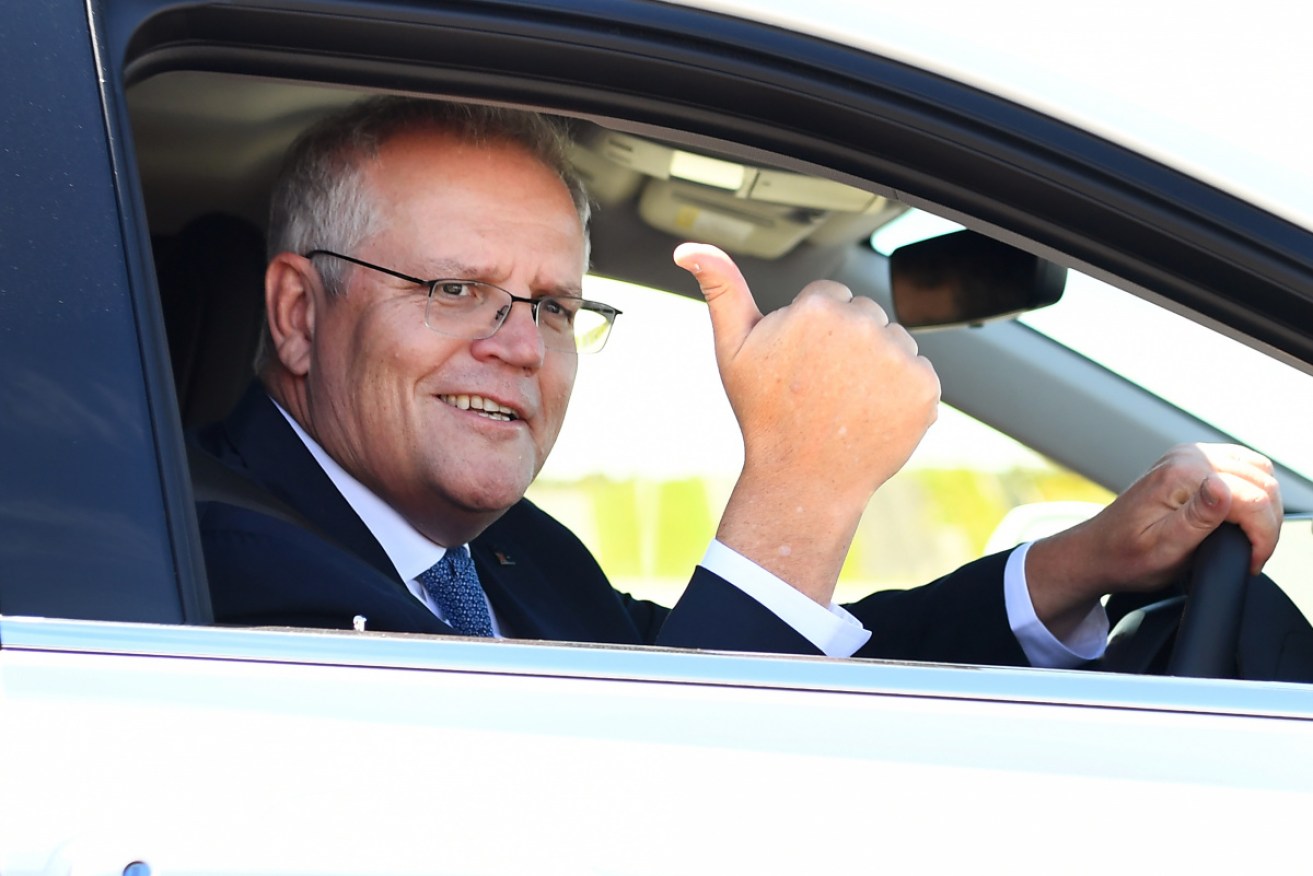 Prime Minister Scott Morrison says he is "just pleased to be out and about talking to people".