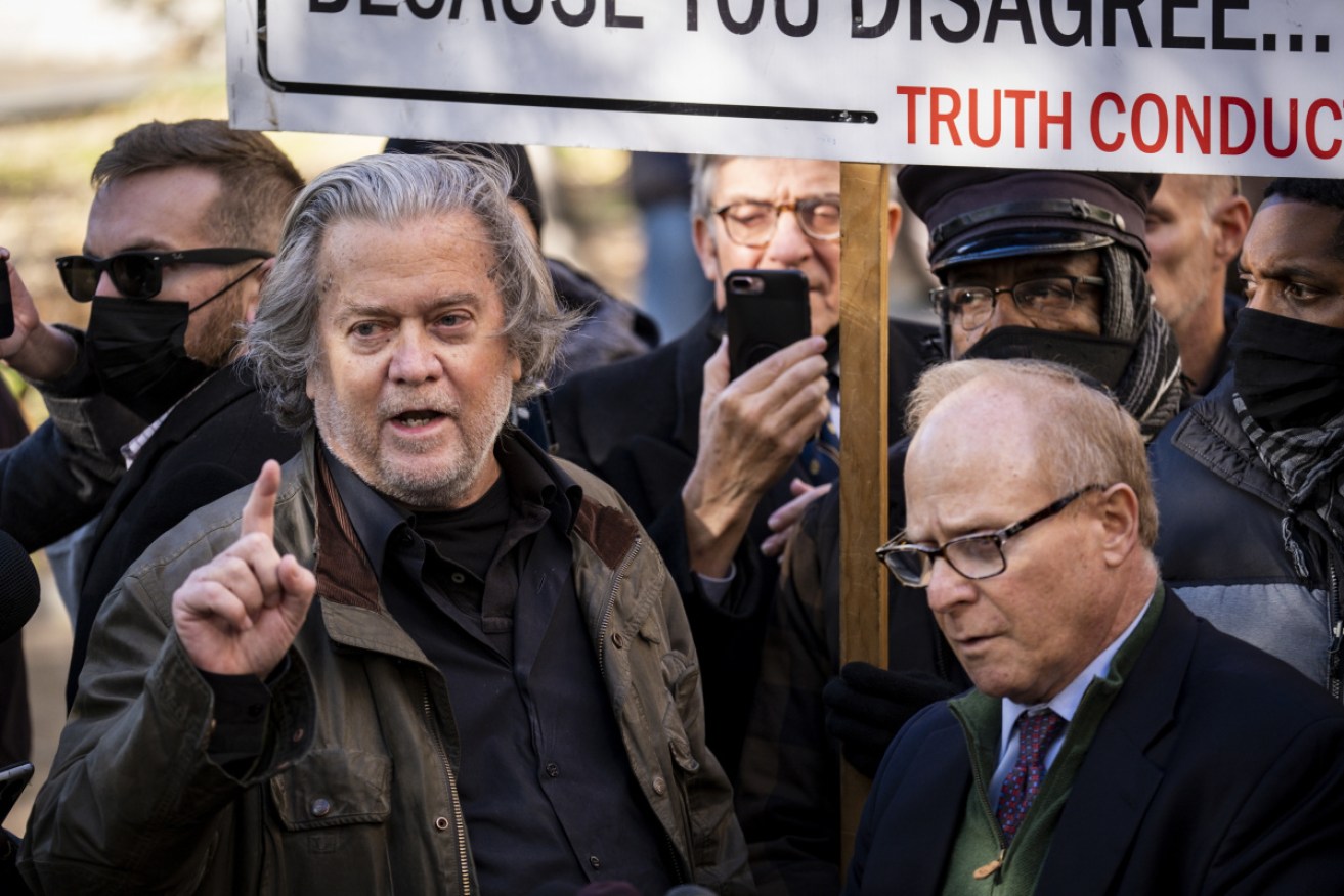 Trump ally and former White House adviser Steve Bannon has appeared in federal court.