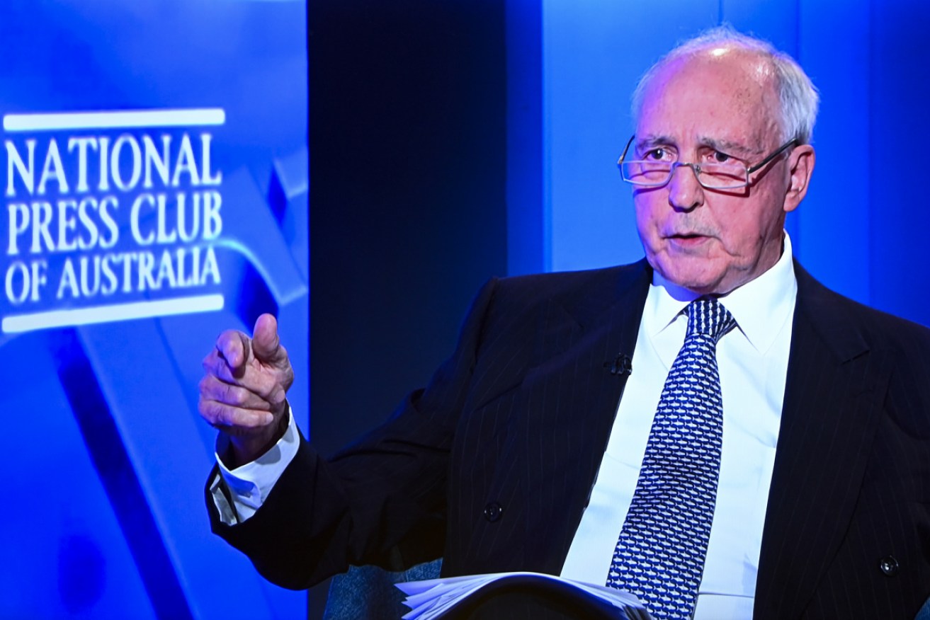 Mr Keating took umbrage with an article criticising his National Press Club speech. 