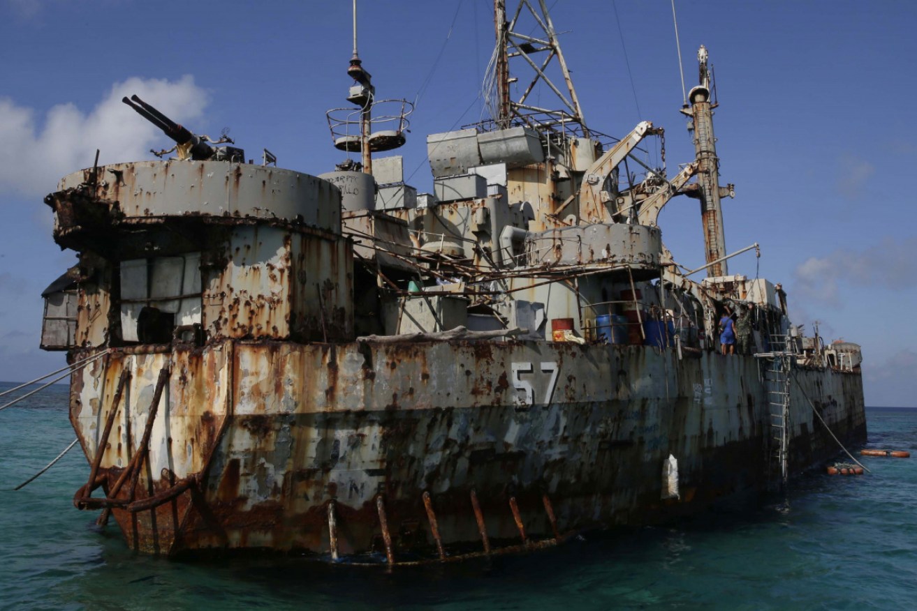The Philippines grounded a warship at the disputed atoll in 1999, as part of its territorial claim.