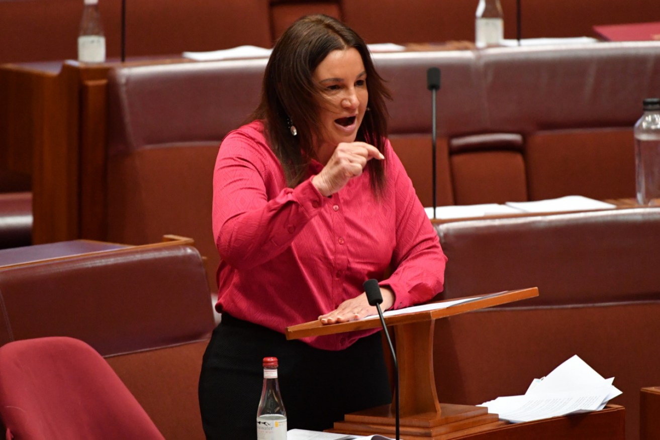 Jacqui Lambie delivered an incendiary speech against a One Nation anti-vaccine mandate bill on Monday.