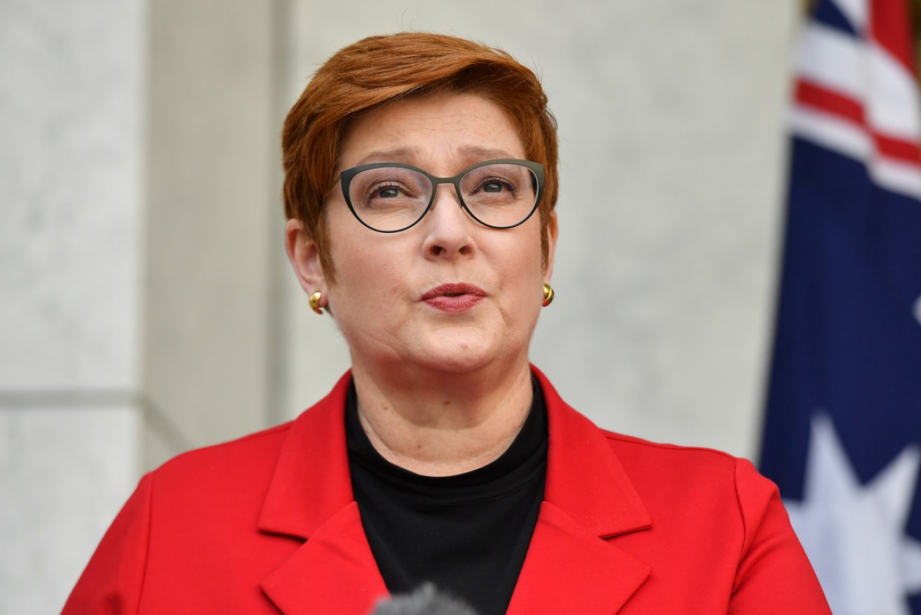 Marise Payne warned that the Liberal Party was scared to have serious conversations about gender. Photo: AAP