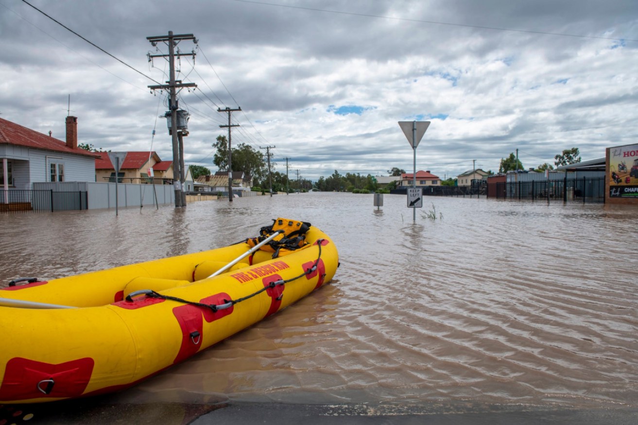 The Namoi River peaked at 8.61 metres at Gunnedah on Sunday – with the local mayor saying there is a "mind-boggling" amount of water in the district.