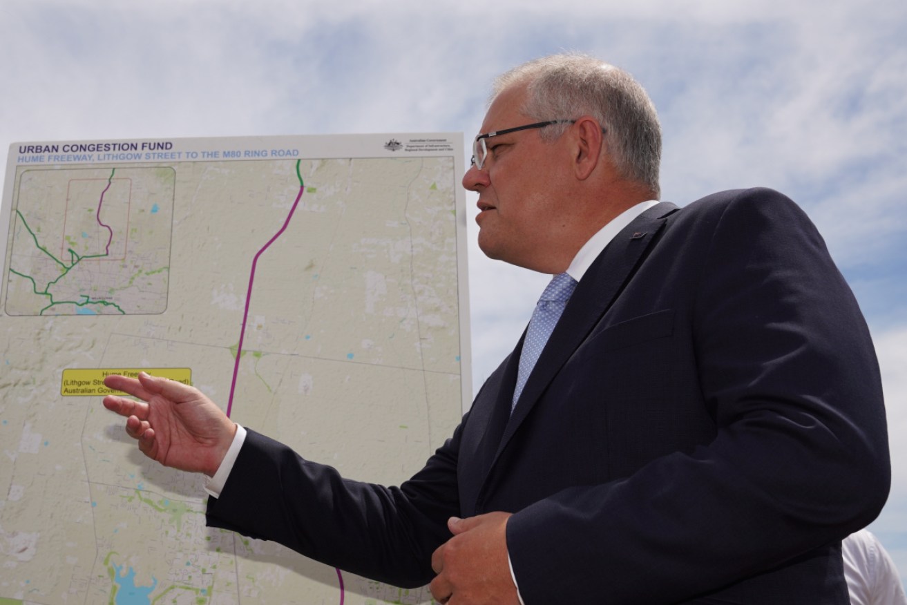 The Prime Minister at the launch of the car park fund, prior to the last election.