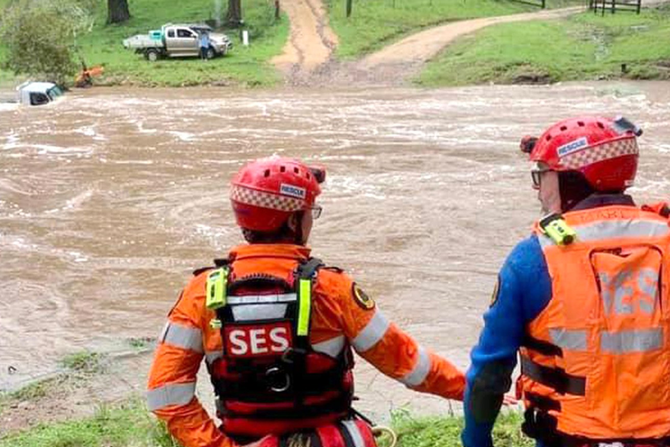 The NSW SES has been busy with flood rescues, including this one at Double Creek, on the South Coast. 