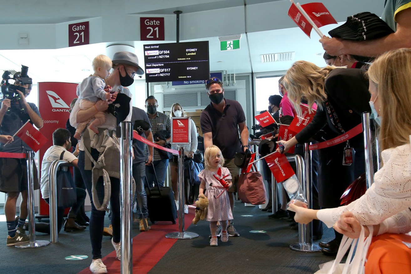 Flights from Sydney have begun arriving in Brisbane as Queensland reopens its borders.