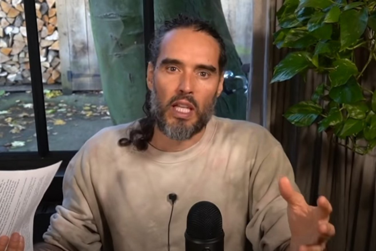 Russell Brand posted a video questioning Australia's "increasingly strict COVID laws". 