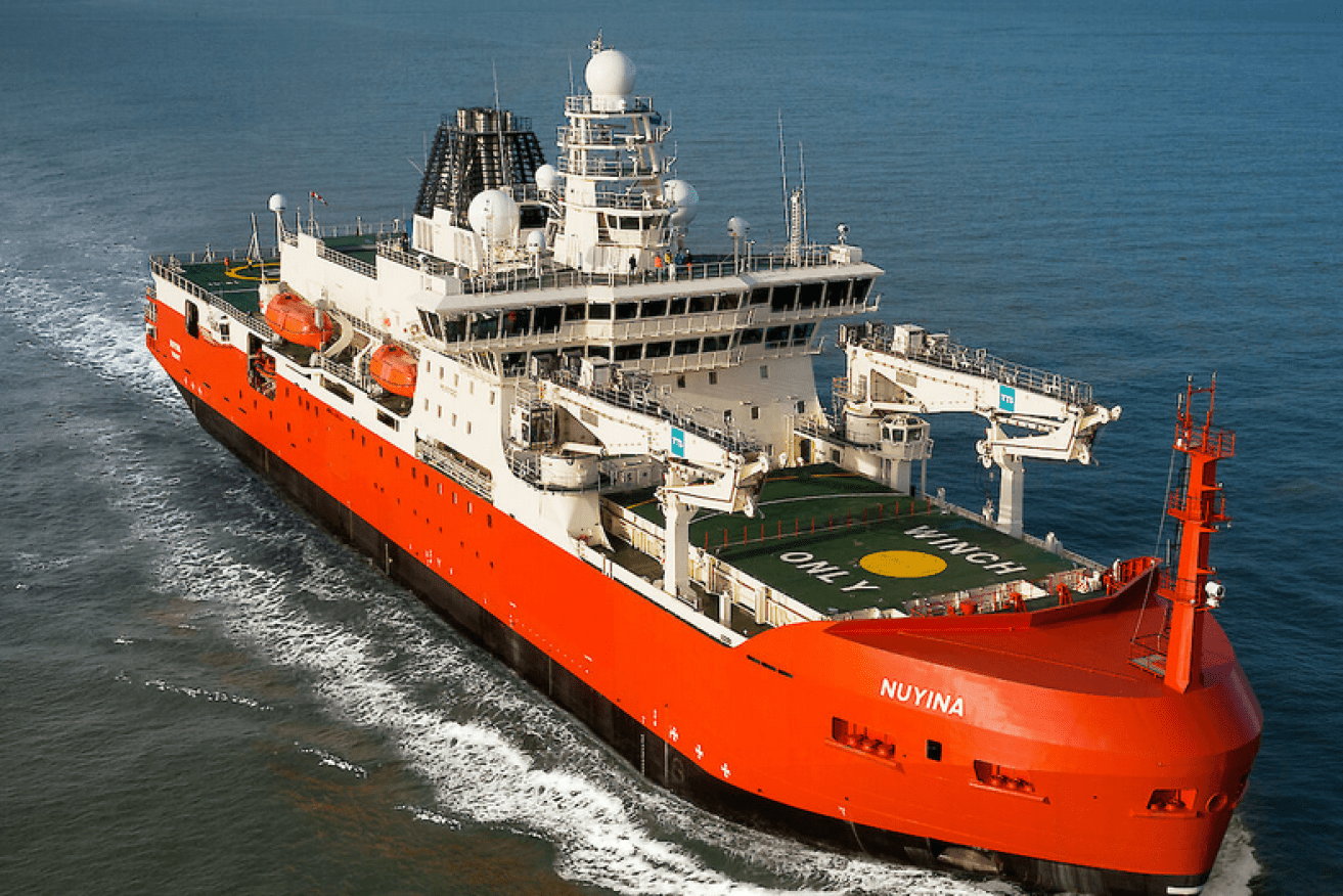 Brand spanking new research vessel Nuyina will be heading south on its maiden voyage.