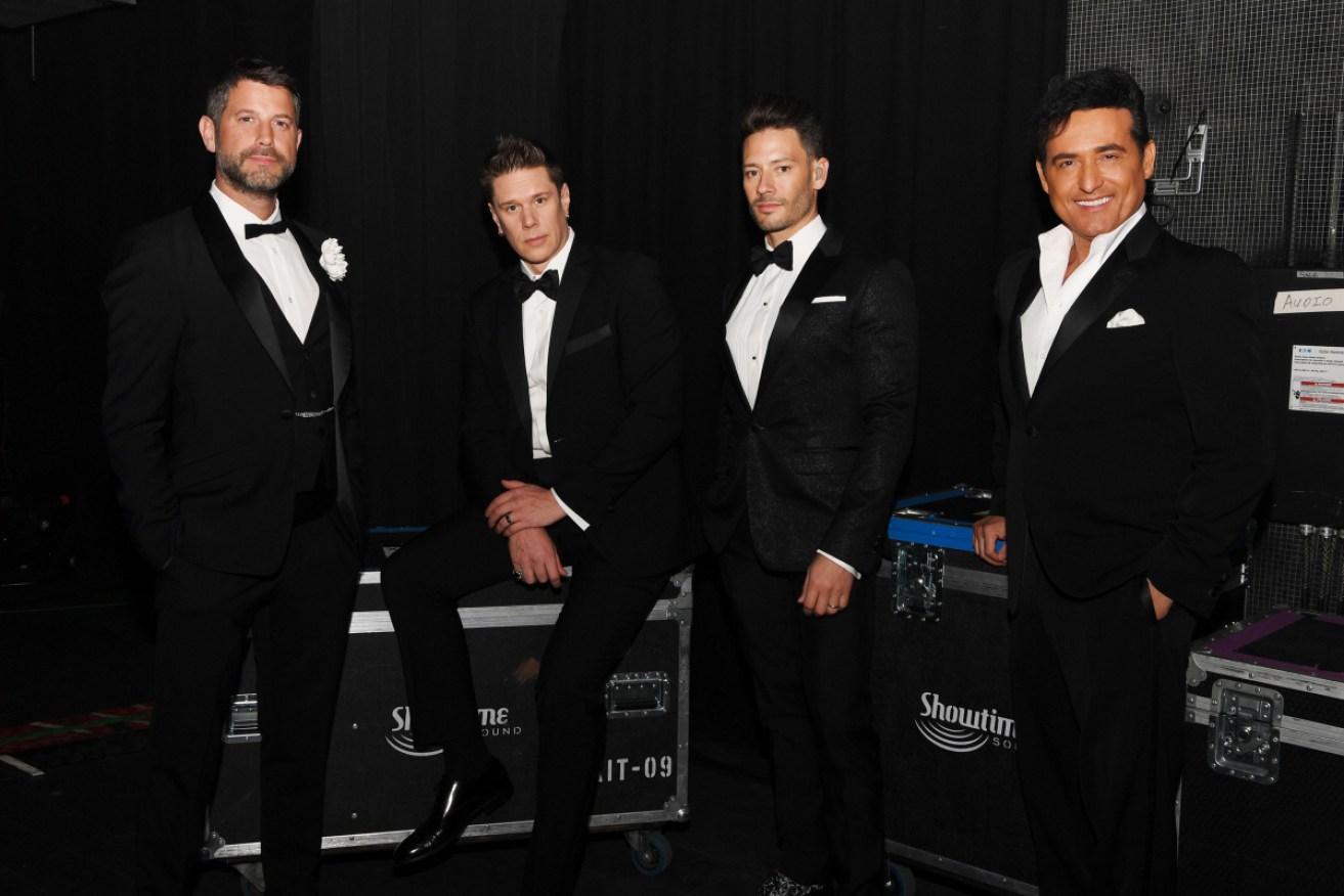 Il Divo, with Marin at right, in Las Vegas in 2019.