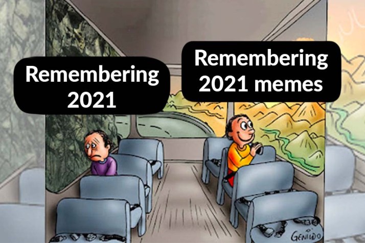 Revisit the memes that got us through 2021