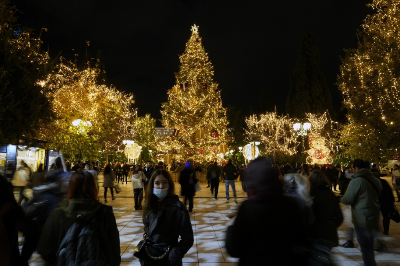 Greece has banned public Christmas and New Year's Eve festivities. 