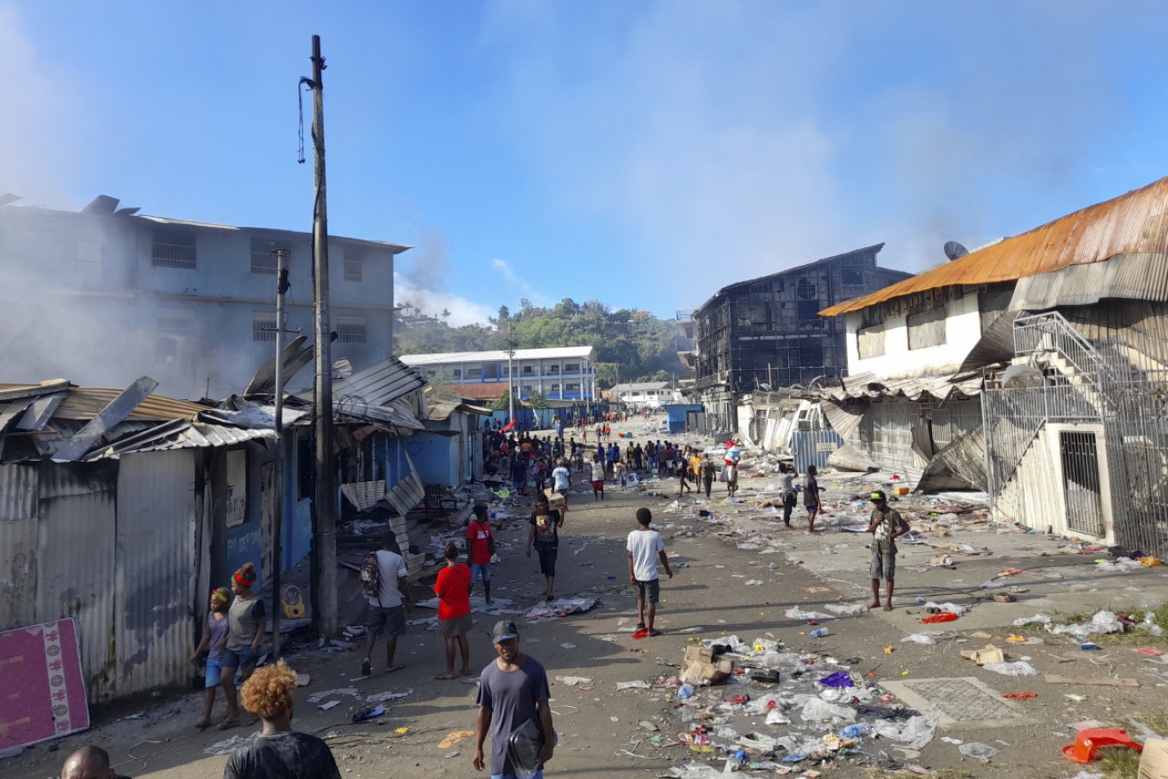China sent police advisors and riot gear to the Solomons following recent civil unrest.<i>Photo: AP</i>