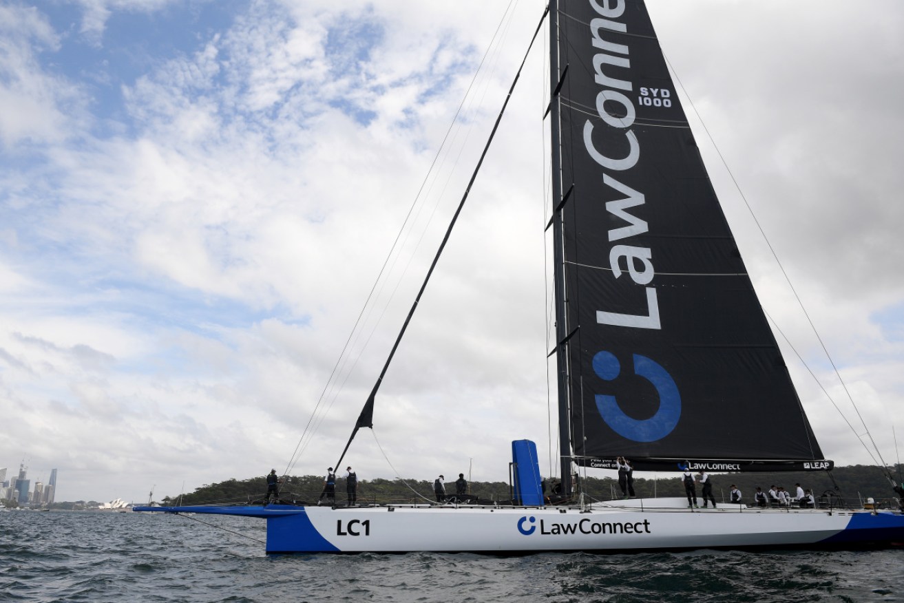 LawConnect held a narrow advantage in the Sydney to Hobart race as the leaders enter Bass Strait.