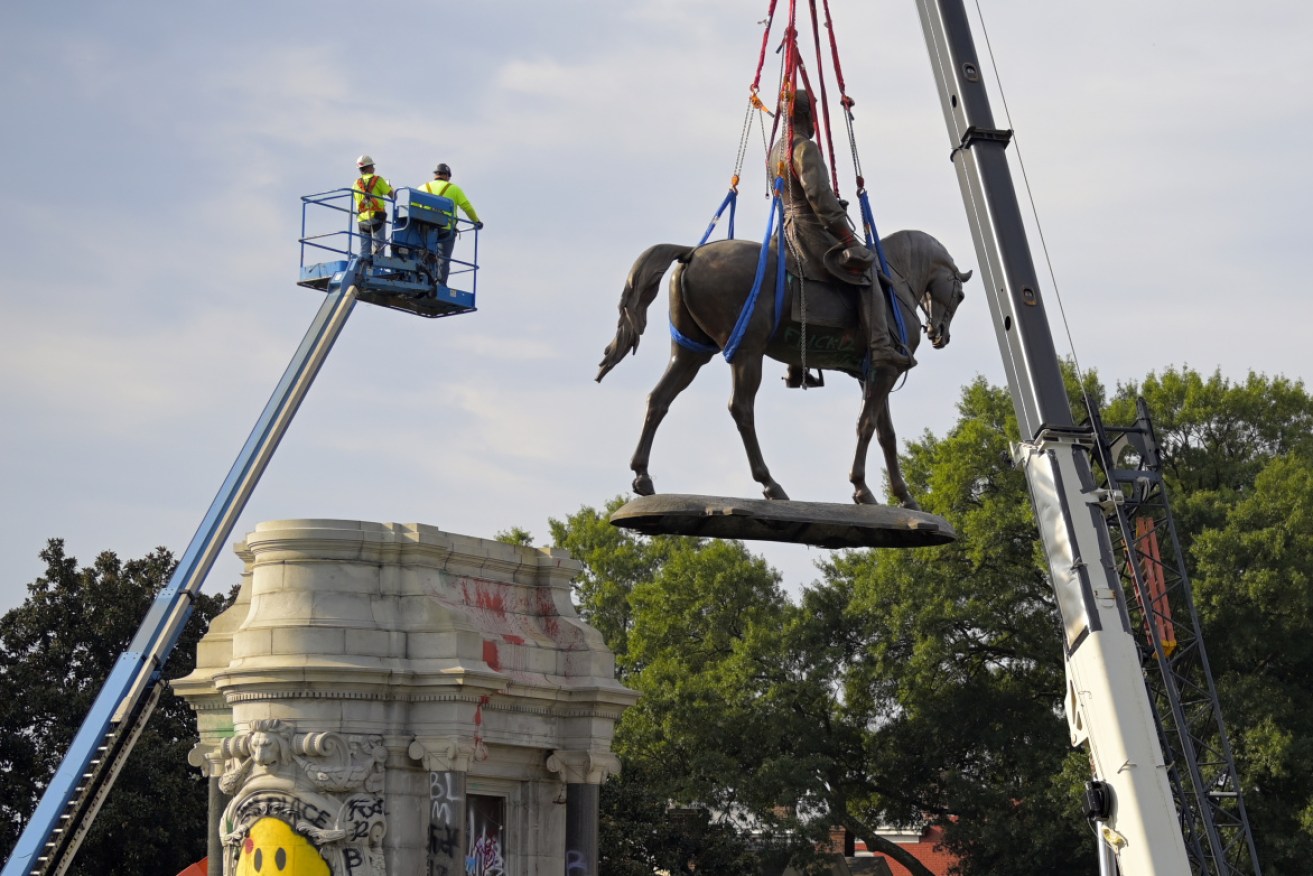 An 1887 time capsule has been found under Confederate General Robert E. Lee's statue pedestal.