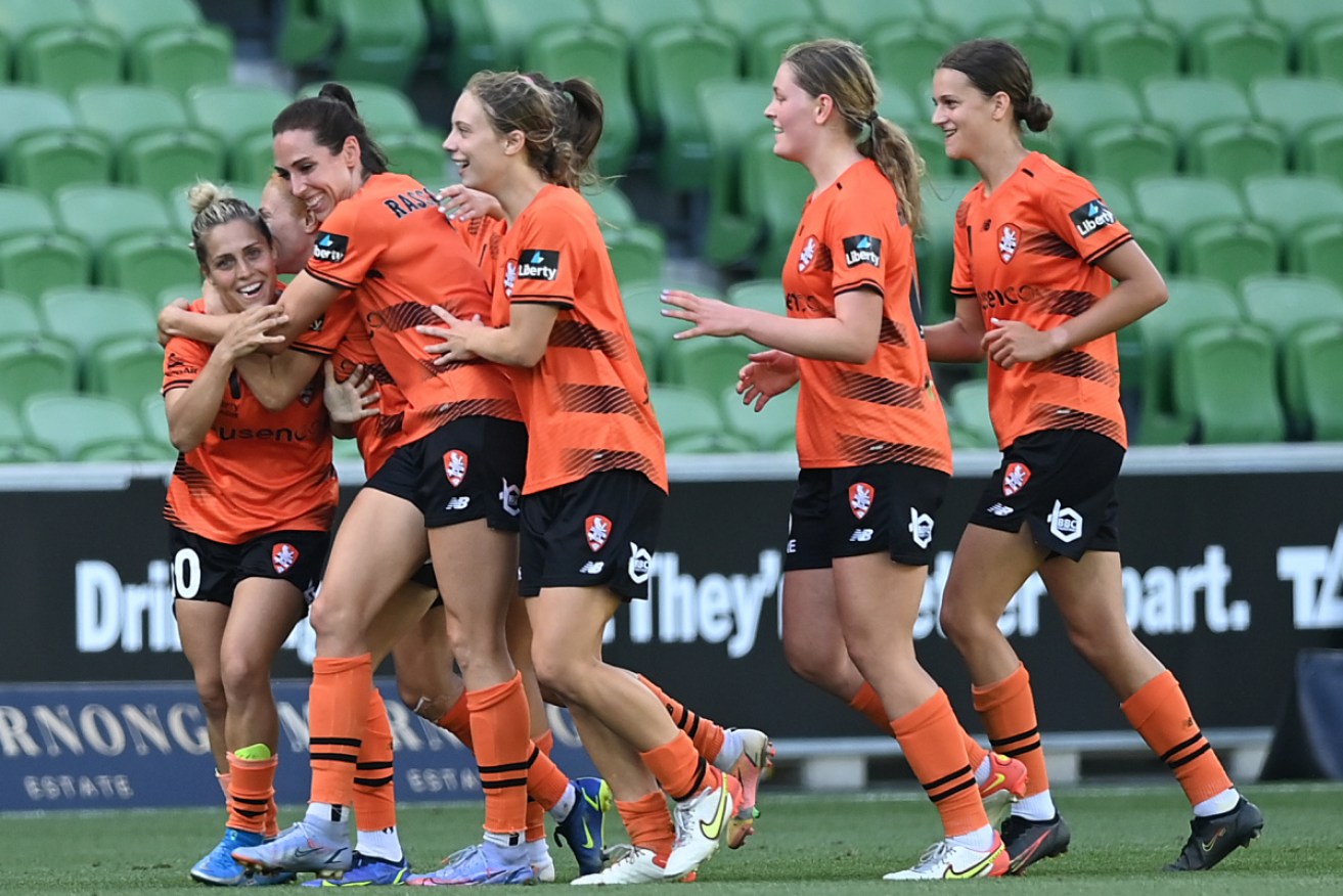 Katrina Gorry has led a Brisbane fightback to beat Melbourne Victory 4-2 in A-League Women on Sunday.