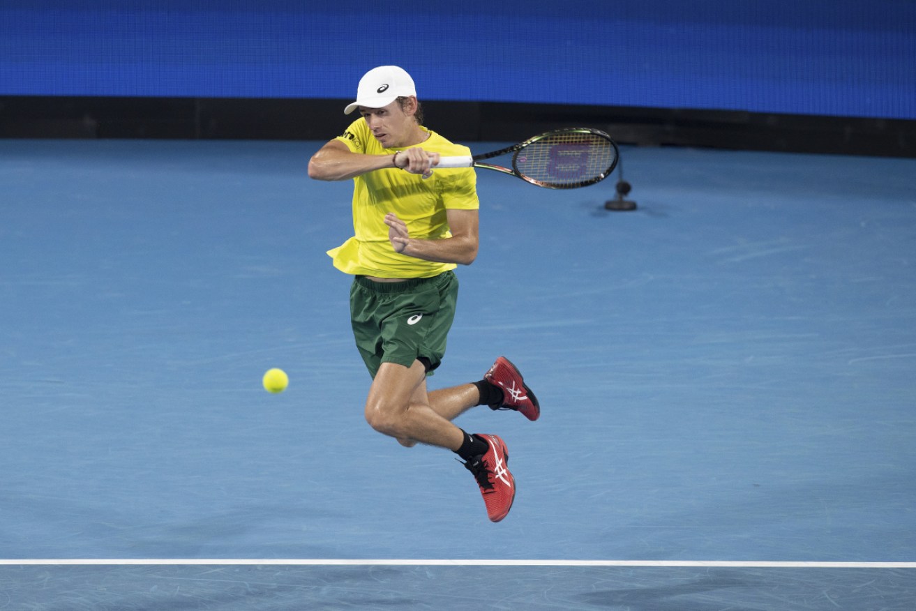 Alex de Minaur overcomes Matteo Berrettini to level Australia's ATP Cup tie against Italy. 