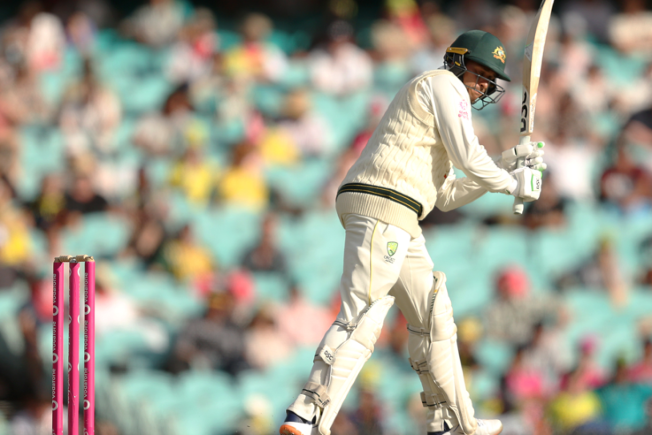 A masterful Usman Khawaja sends another delivery steaming to the boundary.