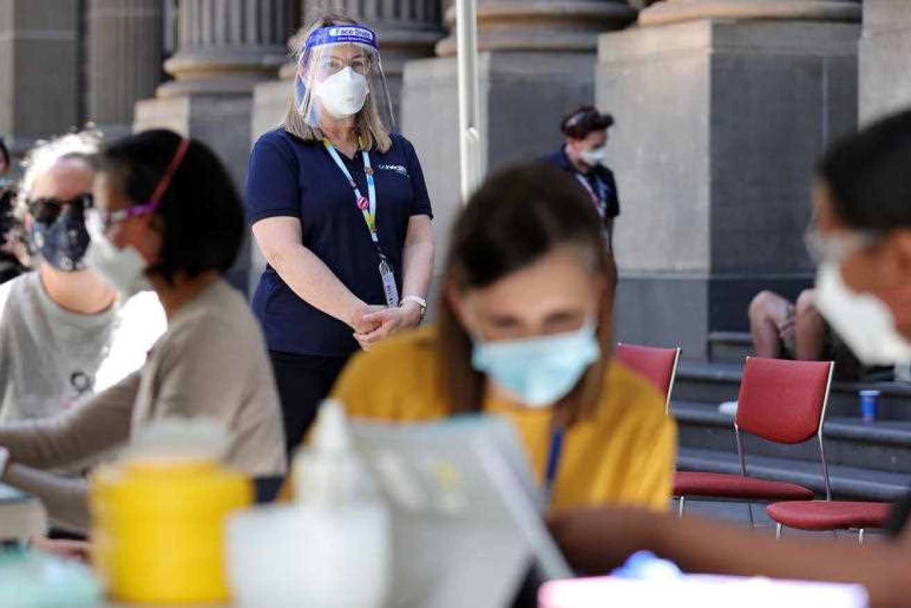 Victoria has nearly 35,000 more virus infections and two more deaths.