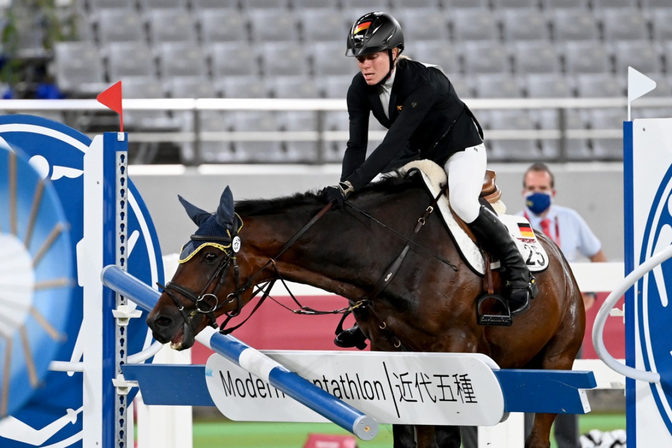 Saint Boy was hit by rider Annika Schleu and coach Kim Raisner after a bad round at Tokyo 2020.