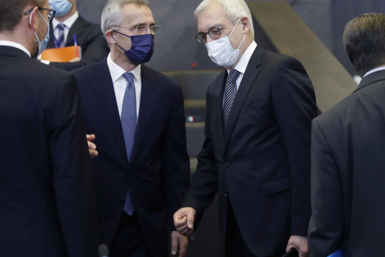 NATO chief Jens Stoltenberg has met Russian Deputy Foreign Minister Alexander Grushko.