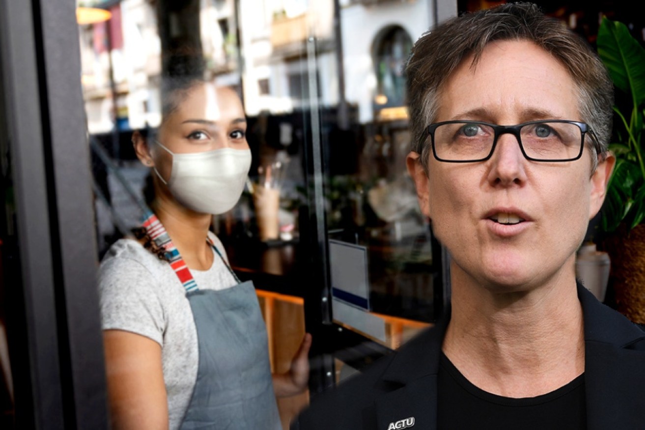ACTU secretary Sally McManus says workers feel abandoned during the Omicron wave.