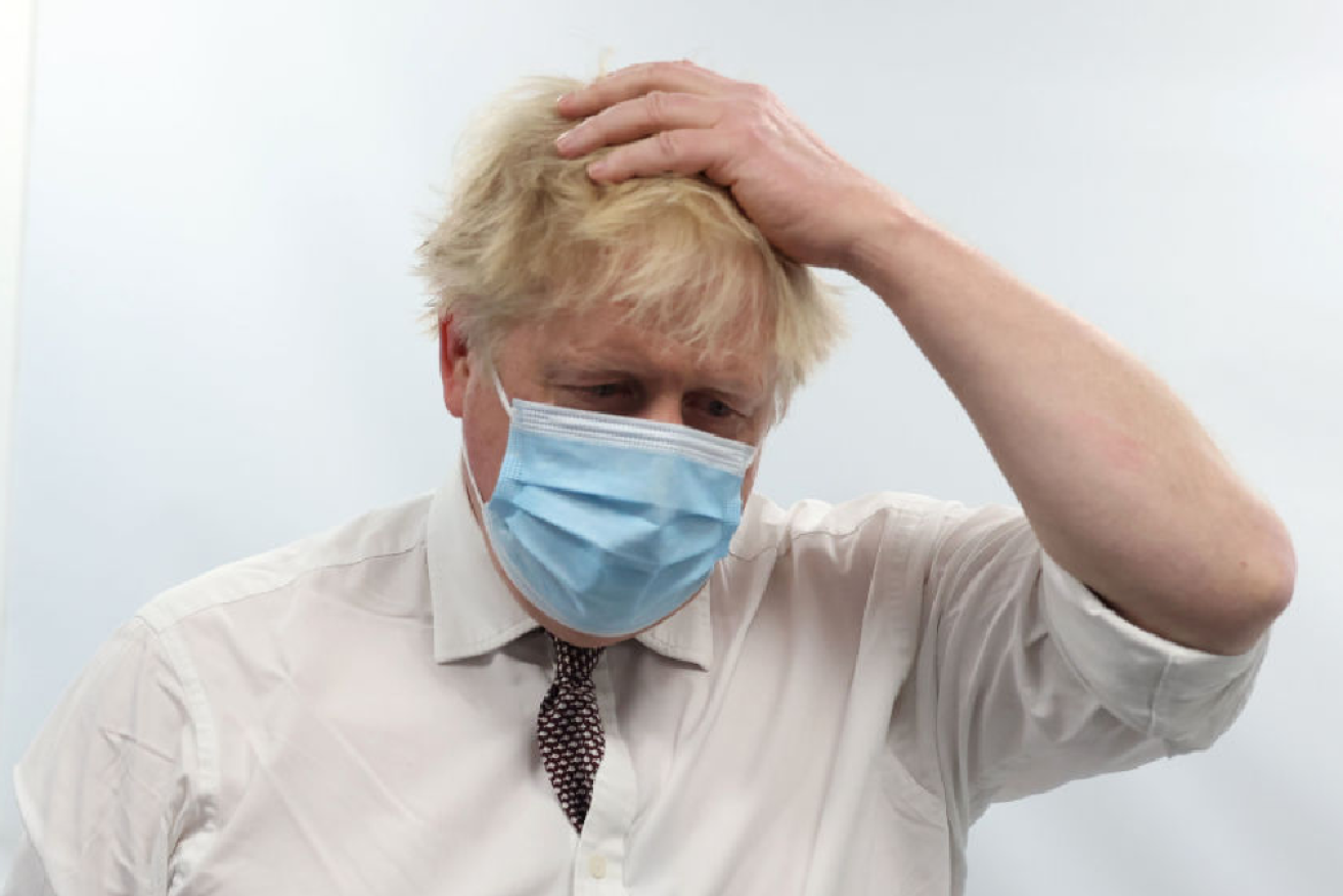 Boris Johnson, photographed visiting London hospitals on Tuesday, denies lying about Downing Street parties. 
