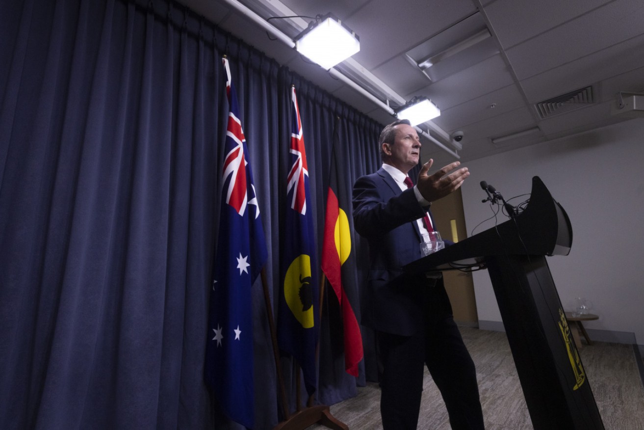 Mr McGowan made the border announcement at a late-night media briefing in Perth.