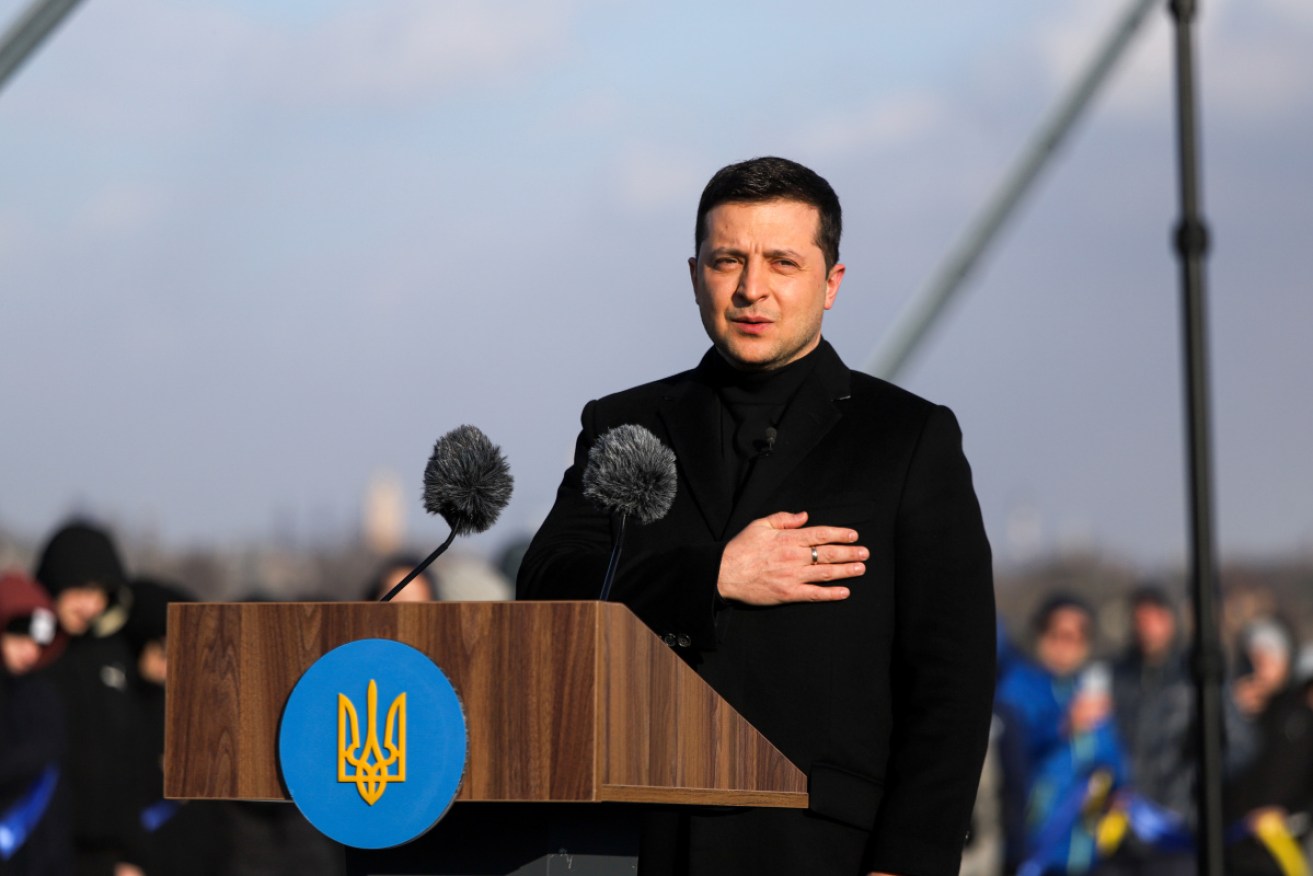 Ukraine President Volodymyr Zelenskiy has told the public there is no sign of an imminent invasion.