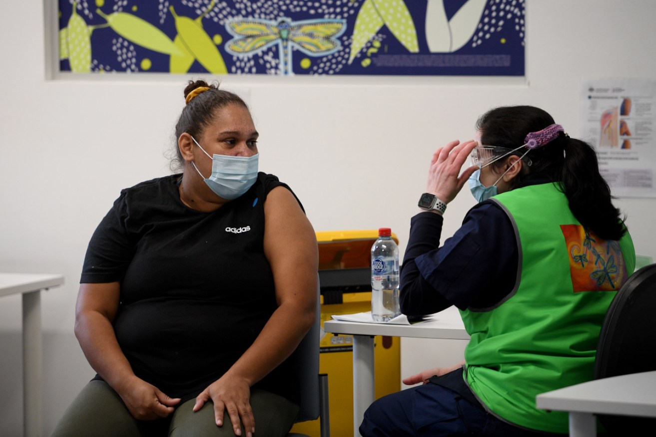 The Indigenous 16-plus vaccination rate is 75 per cent compared with 93 per cent overall.