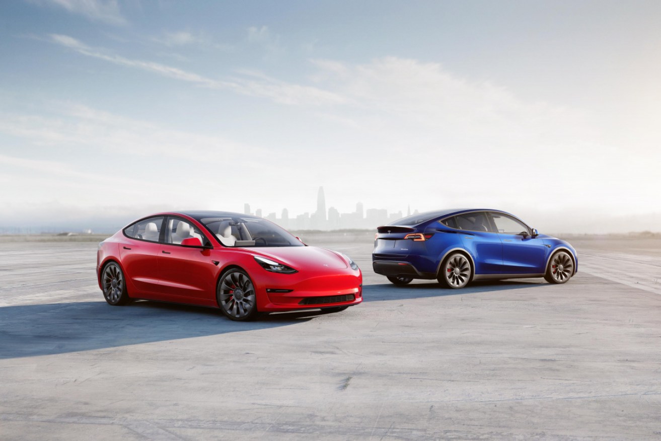 Tesla is looking to shake up Australia's EV market with the launch of its Model Y (right). 