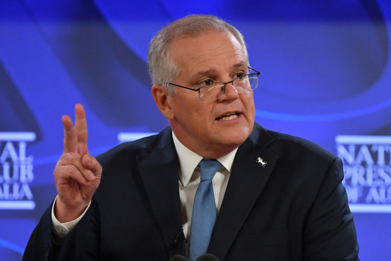 Mr Morrison faced a series of tough questions after his address to the National Press Club in Canberra on Tuesday.