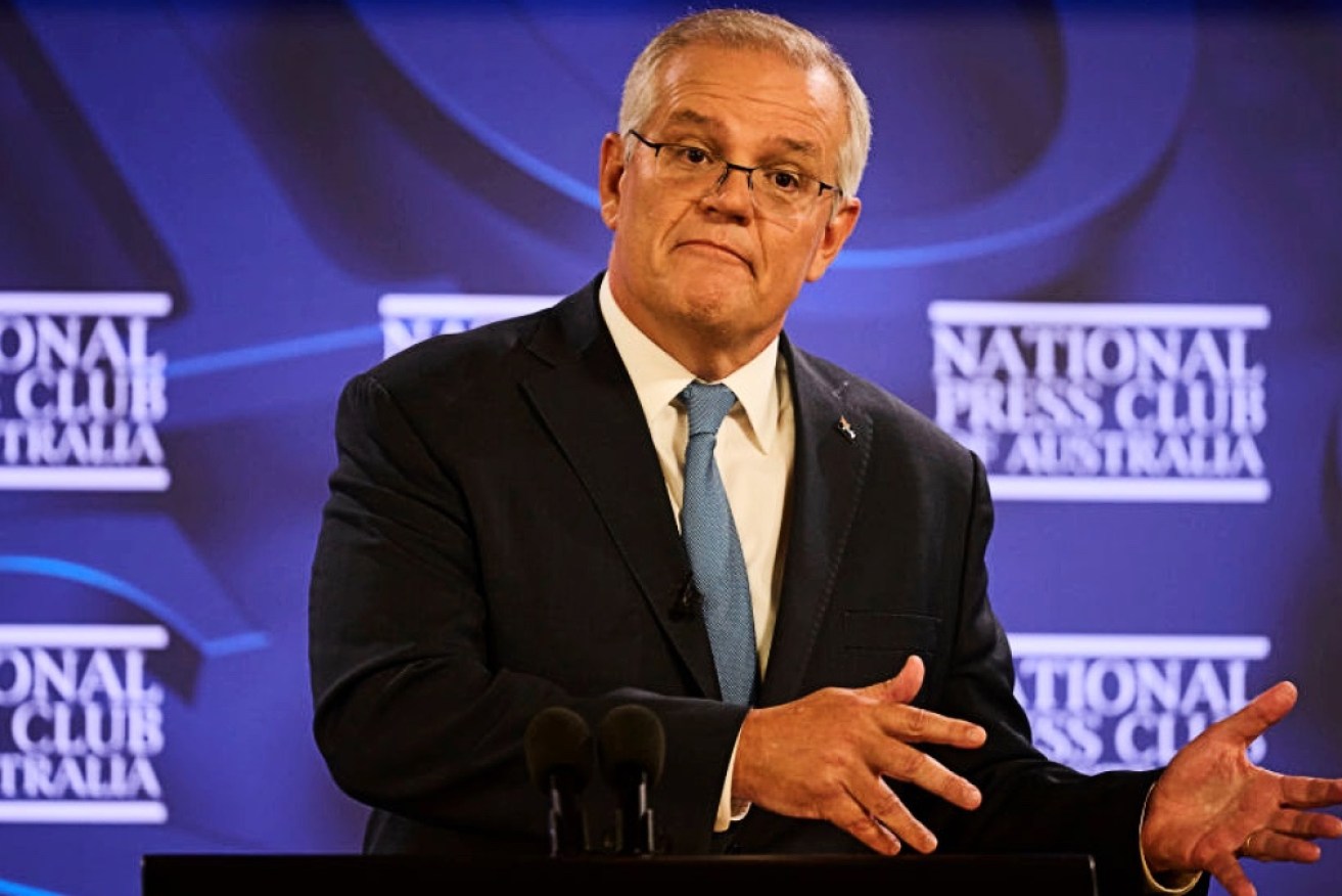 Prime Minister Scott Morrison outlines his goals on Tuesday.