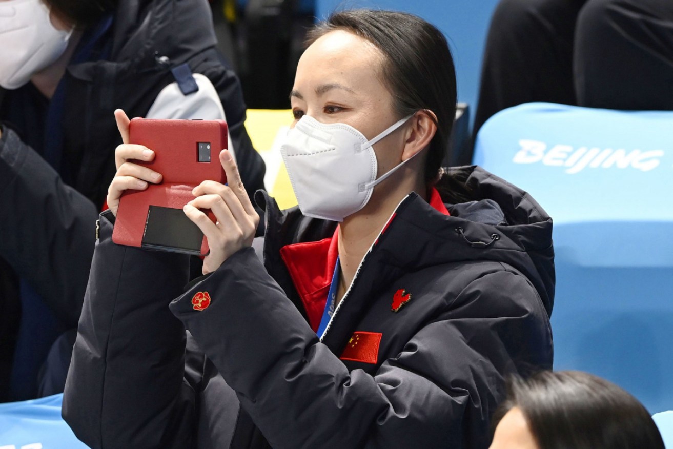 Peng Shuai, the Chinese tennis player, has attended the Beijing Olympic figure skating team event.