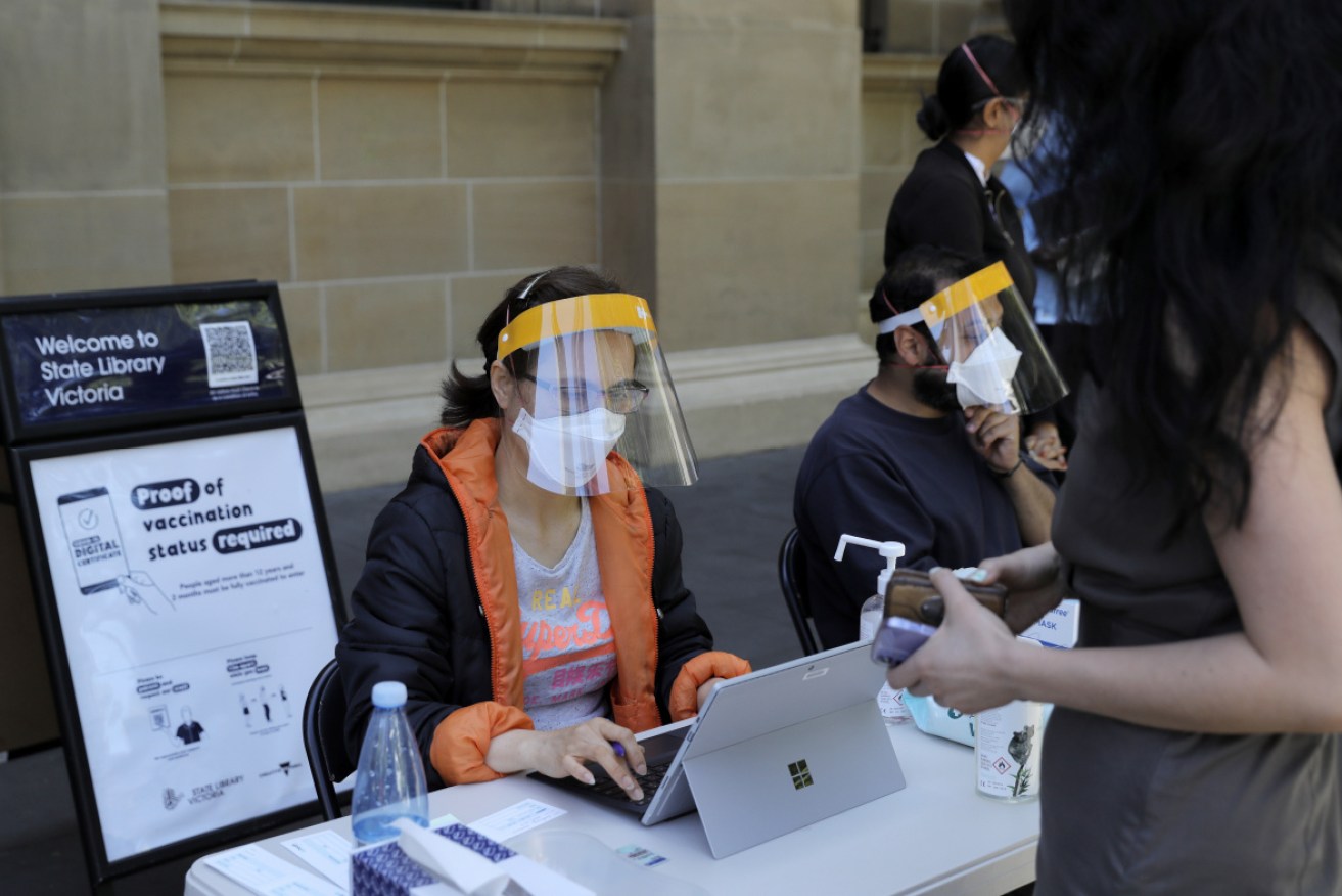 About 46 per cent of Victorians over 18 have received a vaccine booster.