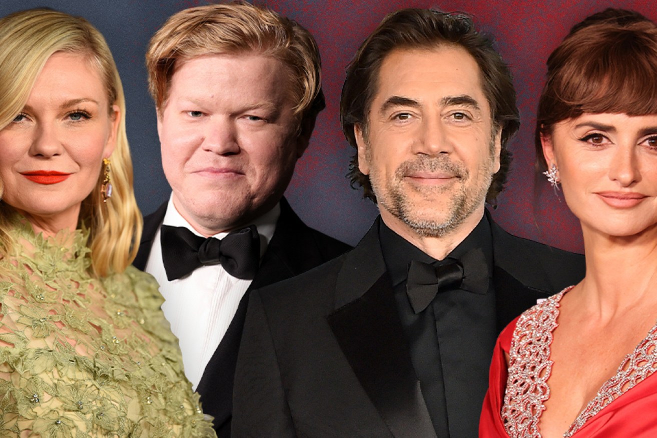 Kirsten Dunst and her fiance since 2017 Jesse Plemons, and Javier Bardem and Penélope Cruz, married since 2010.