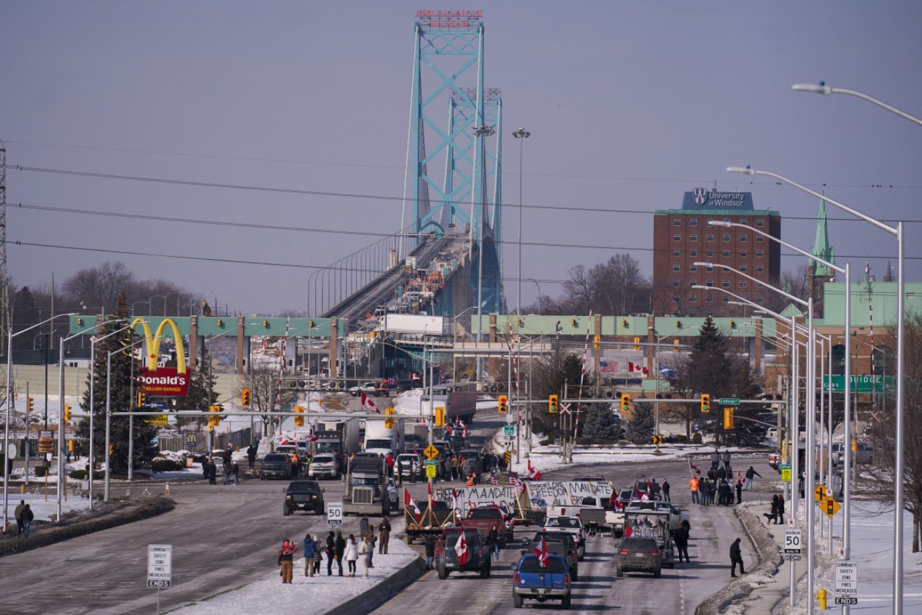 Canadian Prime Minister Justin Trudeau has condemned the truckers' anti-mandate blockade.