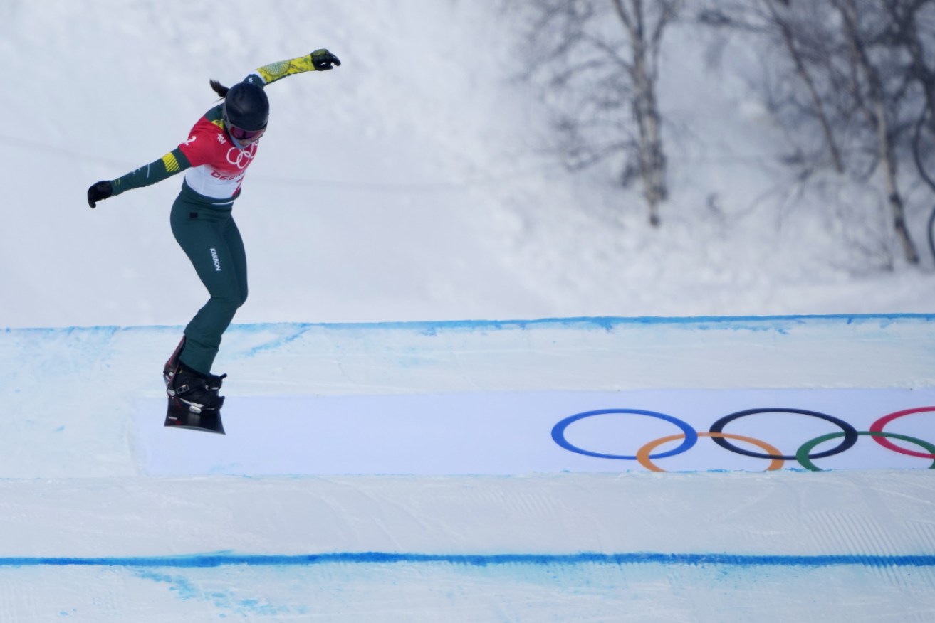 Australia's Belle Brockhoff has finished fourth in the Olympic snowboard cross final.