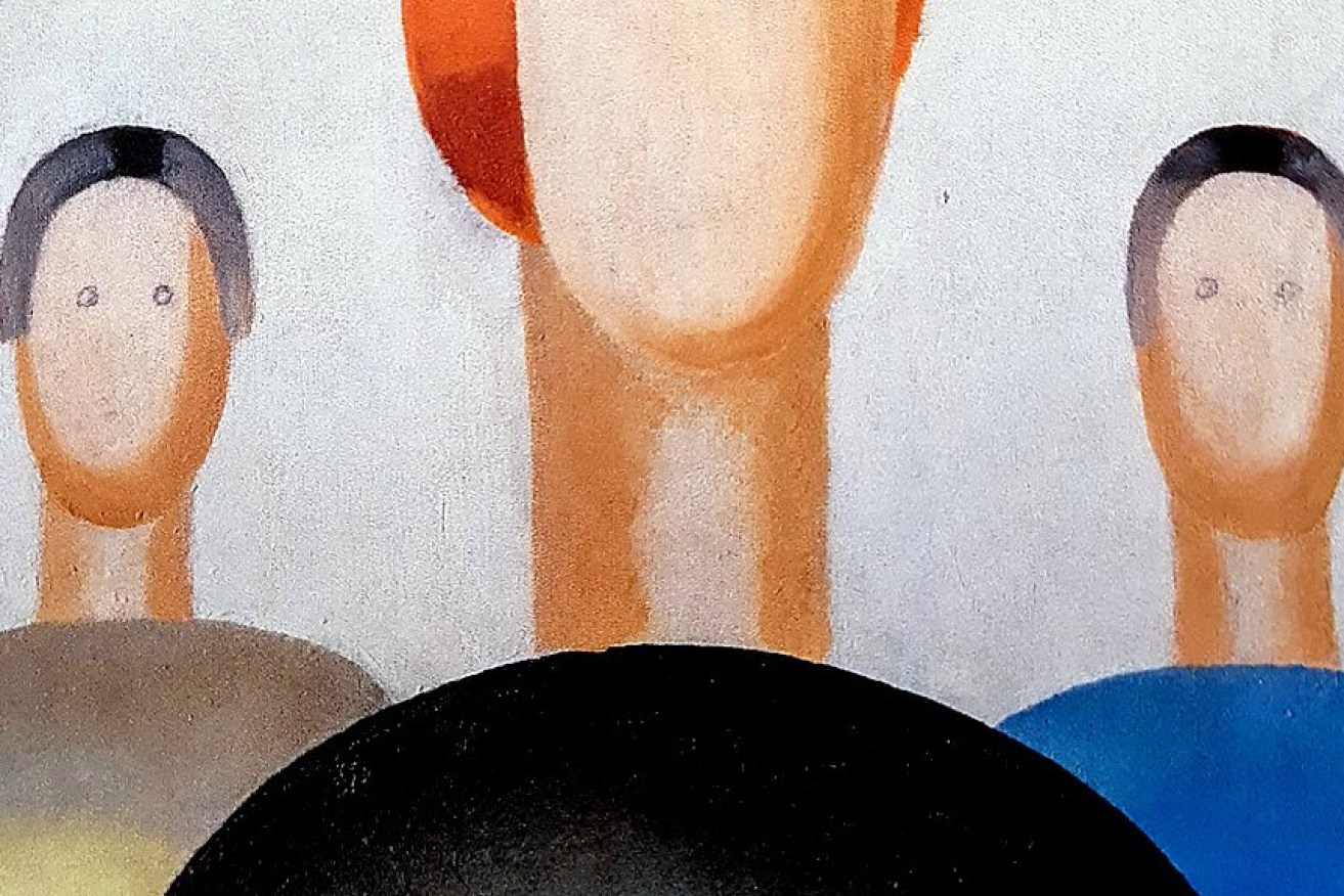 The painting was drawn on by a security guard during a Russian exhibition.