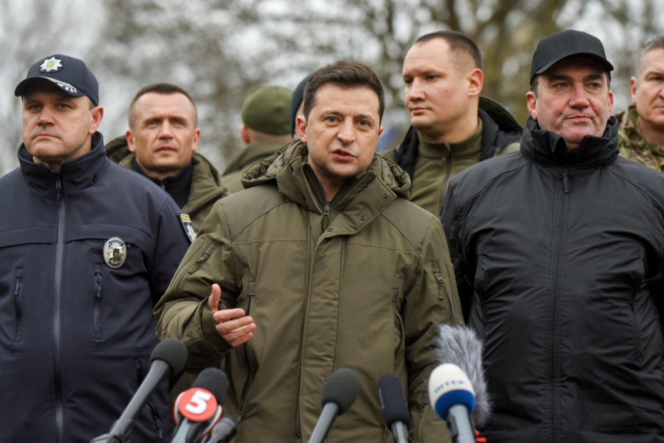 Volodymyr Zelensky has warned Vladimir Putin that Russia will be the ultimate victim of the Ukraine invasion.<i>Photo: AAP</i>