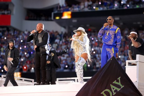 Dr Dre leads all-star Super Bowl show