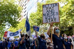 Striking NSW nurses rally in their thousands