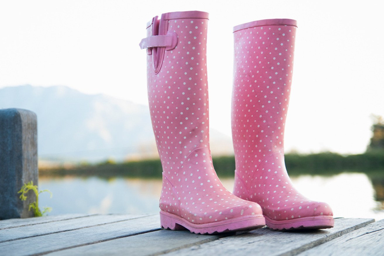 Big, moulded rubber rain boots have been a huge trend for the last couple of seasons. 