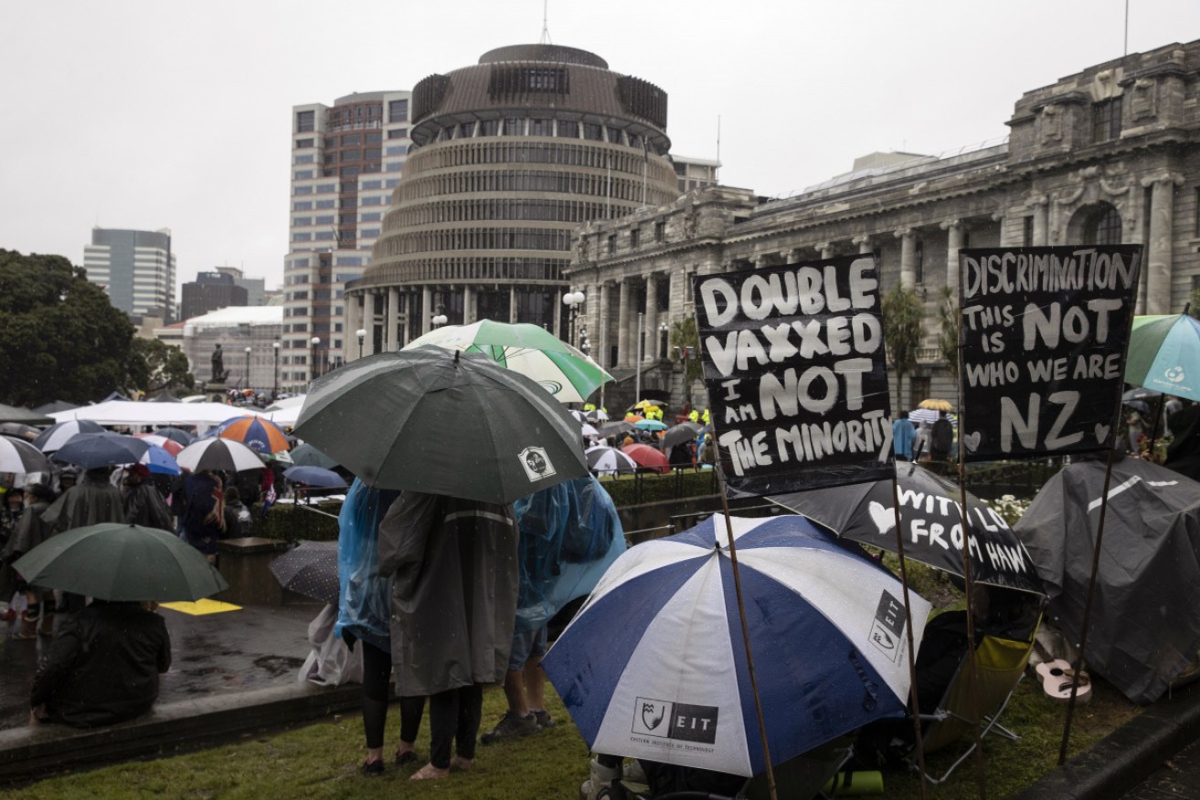 Protesters outside New Zealand Parliament in Wellington are not planning to leave any time soon.
