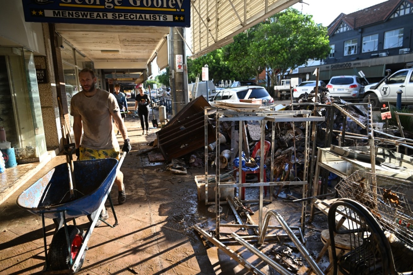 The clean-up has begun in flood-hit Lismore, but there are new fears about a lack of food and fuel supplies.